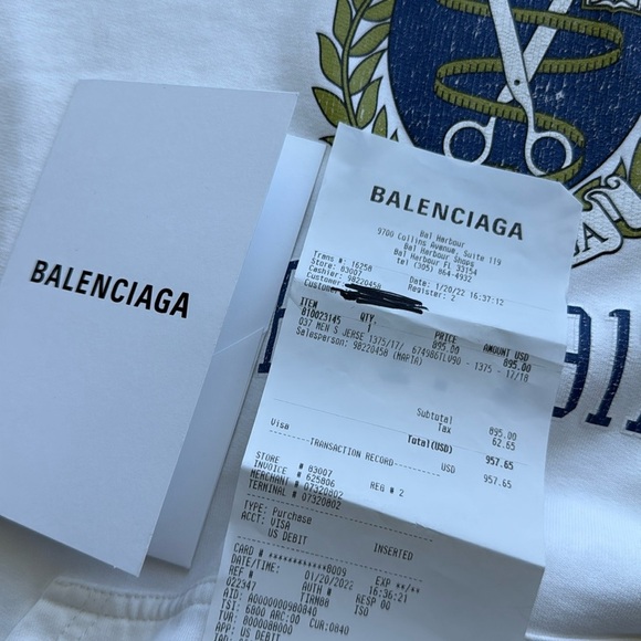 Balenciaga EST 1917 College Wide Fit Hoodie Unisex - Picture 13 of 16